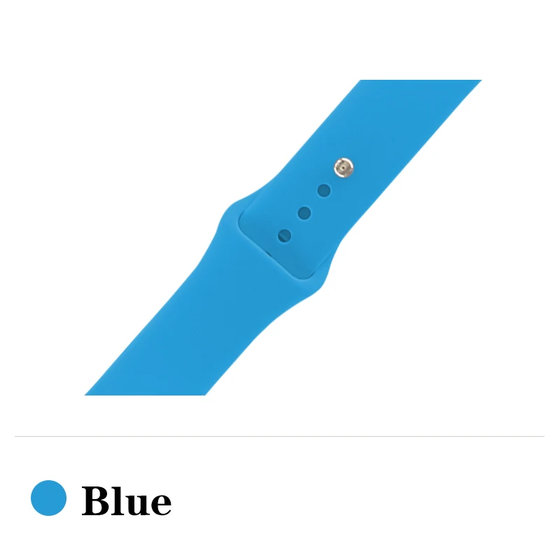 Blue Ремешок для Apple Watch Band 4 3 Iwatch Band 42 мм 38 мм 44 мм 40 мм силиконовый ремешок для часов оранжевые браслеты для девочек и женщин - Цвет ремешка: Blue