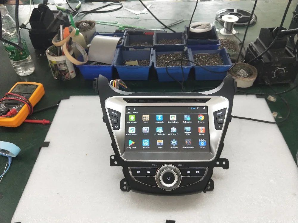 2din Android7.1 Автомобильный мультимедийный(без DVD) для hyundai Elantra 2013 с 3/4G WI-FI с двумя камерами, емкостный экран, 4 ядра NAVI BT