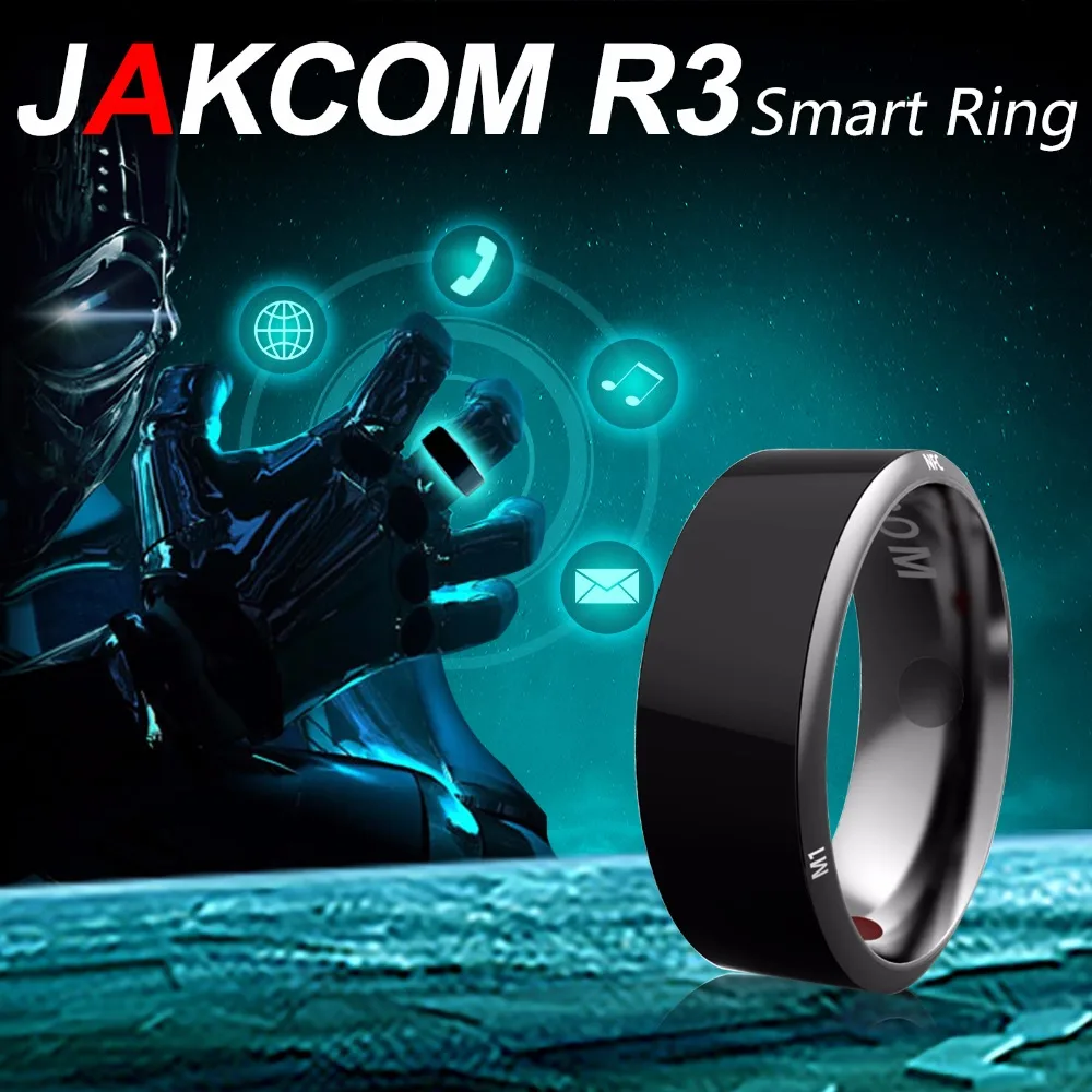 

Jakcom R3 Smart Ring 3-proof App Enabled Wearable Technology Magic Ring For Android Windows NFC Phone Smart Accessories