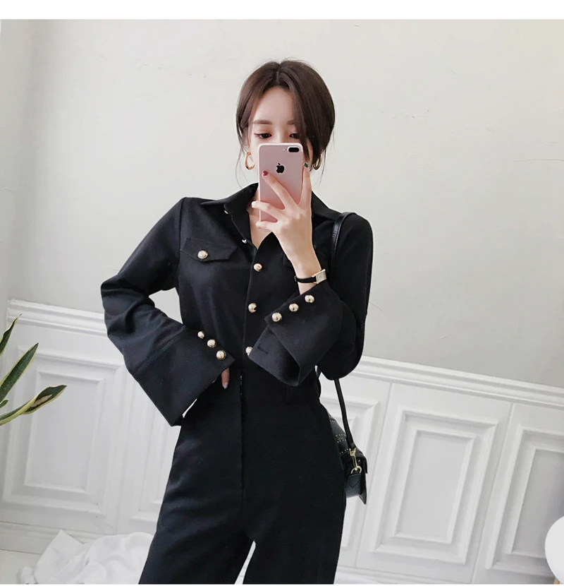 Крутая Свободная Женская блузка BF черная рубашка на пуговицах женские блузы