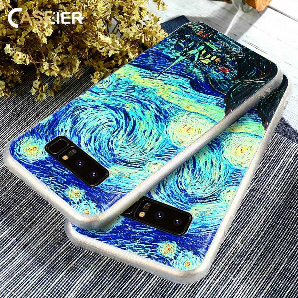 Caseier роспись чехла для телефона Samsung Galaxy S6 S7 edge S8 Plus Note 8 Чехол Ван Гог Звездная ночь