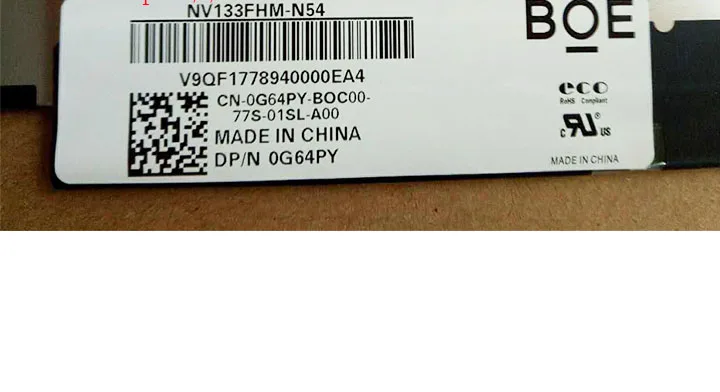 Светодиодный экран для Dell DP/N 0G64PY G64PY NV133FHM N54 Матрица ноутбука 13 3 дюймов 30pin FHD 1920x1080