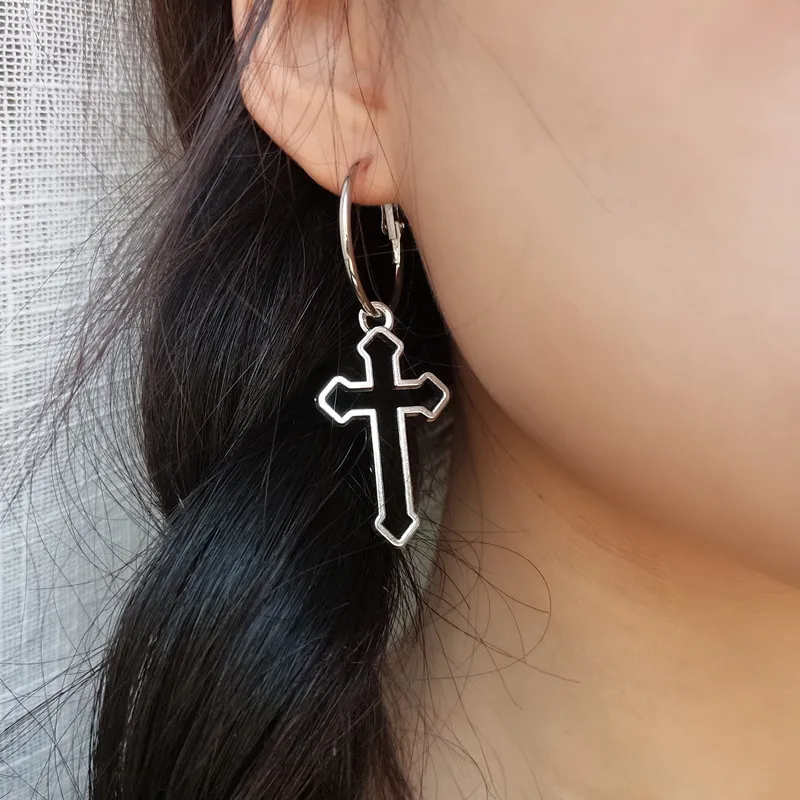 Женские массивные серьги кольца Bijoux большие круглые серебристого цвета в стиле