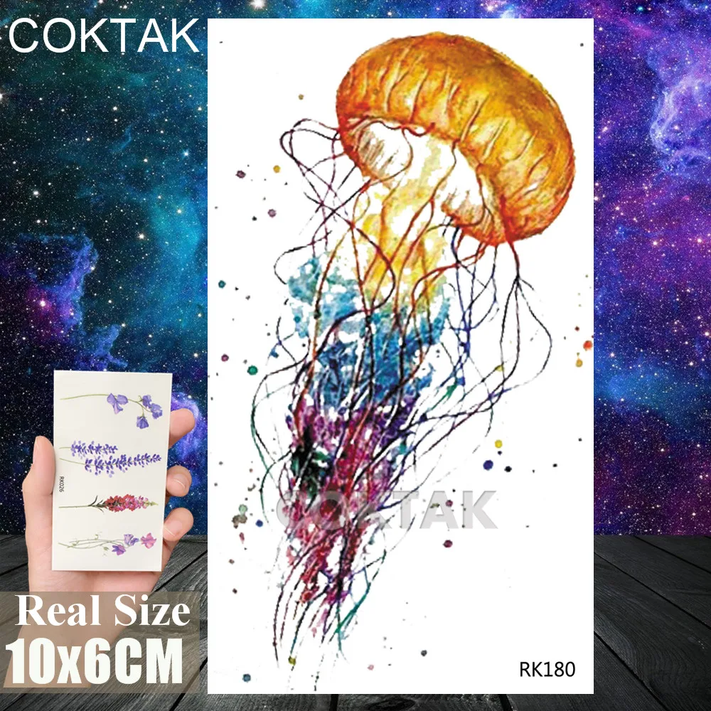 Временные татуировки сделай сам акварельный КИТ Реалистичная фотография для