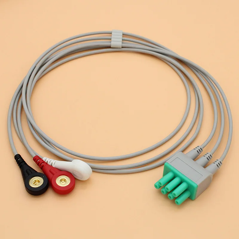 Совместим с кабелем записи экг пациента Mindray Mbelec M & B Holter 3 свинцовых