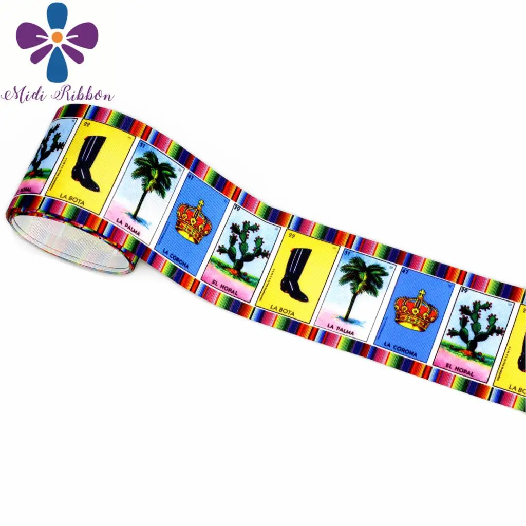 16 мм 75 мексиканская игровая карта с принтом Grosgrain/эластичная лента сделай сам