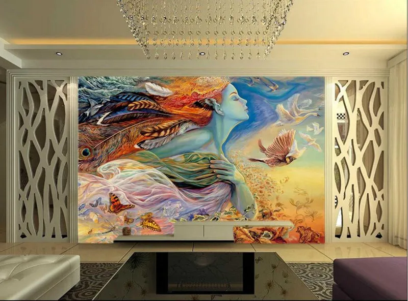 Настенная 3d картина на заказ красивая маслом обои для спальни гостиницы кофейни