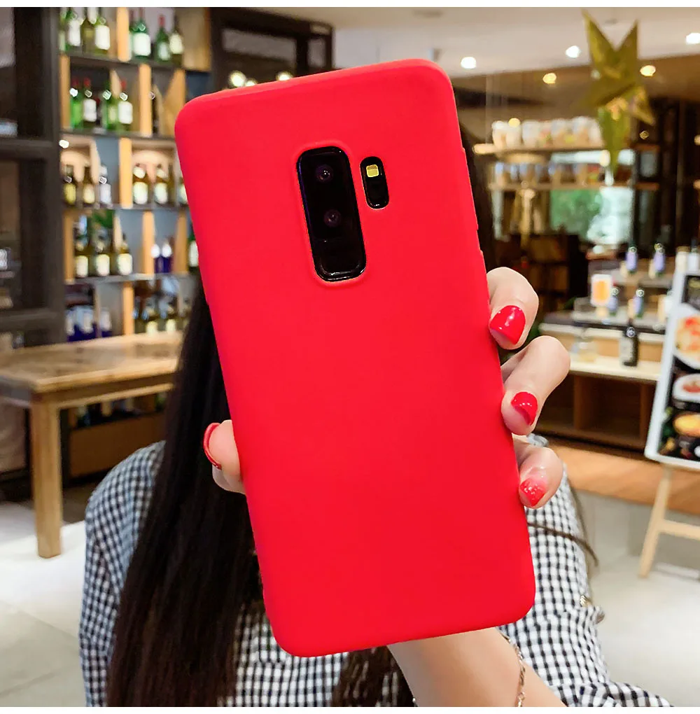 Чехол конфетного цвета для Samsung Galaxy A7 2018 S10 плюс Lite S8 S9 силиконовый чехол iPhone X XR XS Max