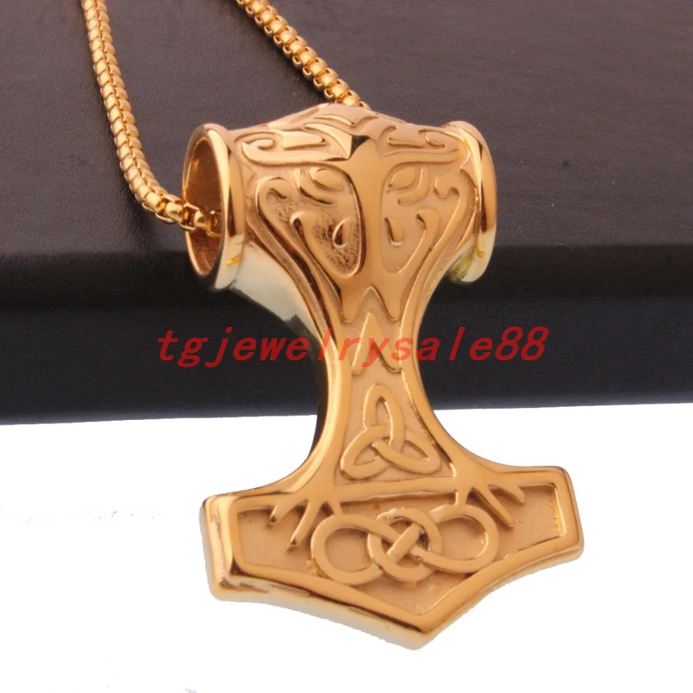 Новинка маленький/большой пиратский Молот Тора ожерелье Байкерская Мужская