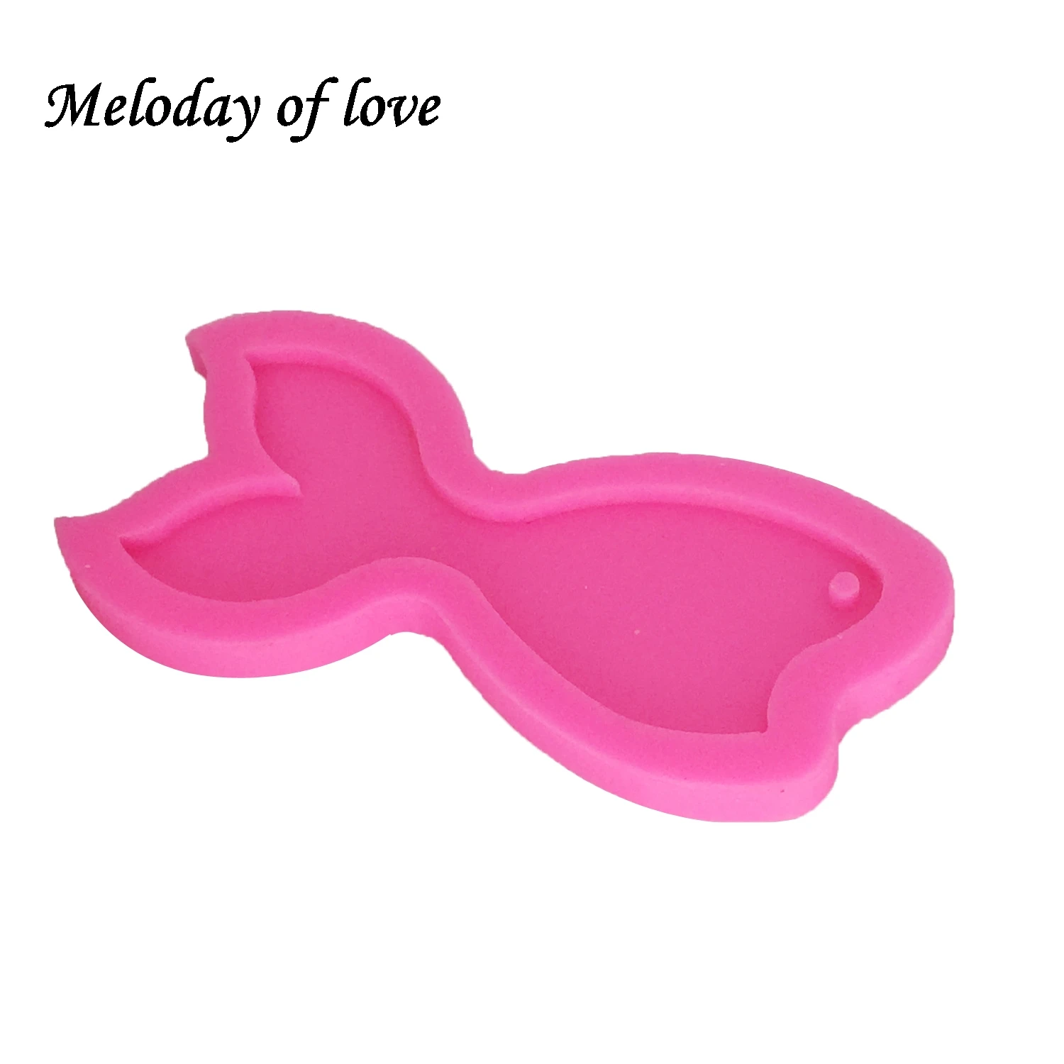 Mermaid tail shape silicone mold for keychains Pendant Key chain mold Clay DIY epoxy Resin molds Clay Mold Fish tail DY0059