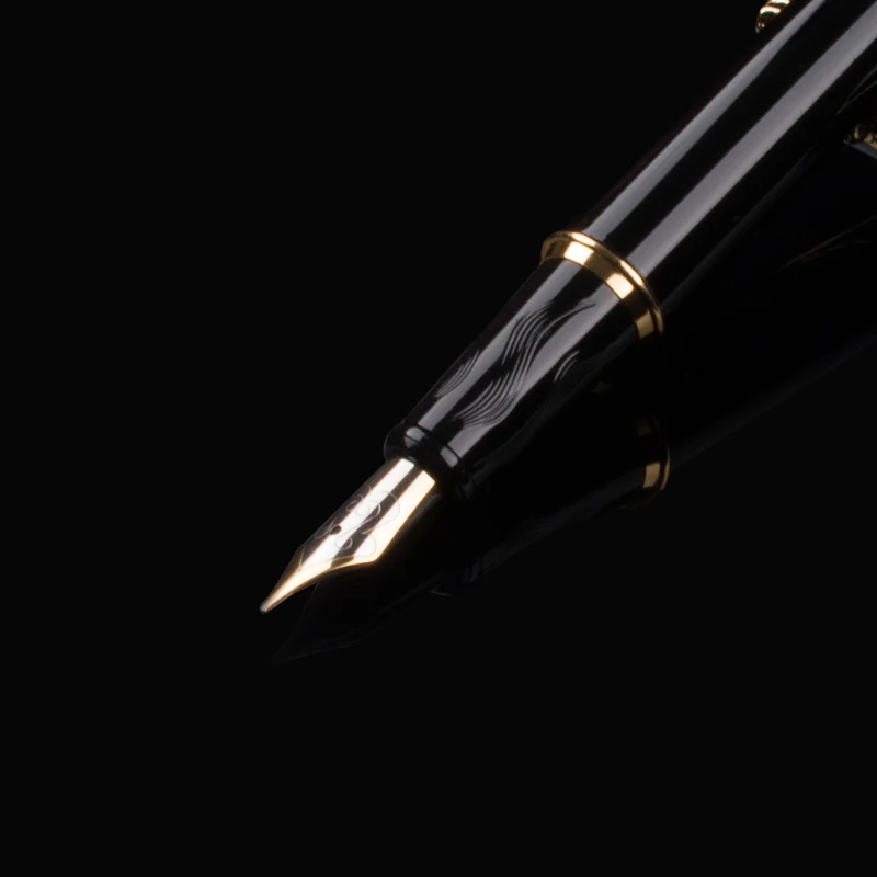 Шариковая ручка DIKA WEN классический черный дракон Красный Кристалл глаза перьевая
