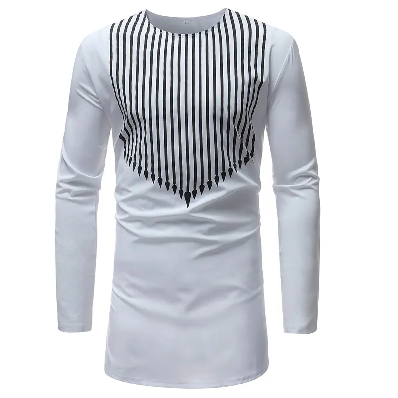 Модная полосатая рубашка с принтом для мужчин новинка 2021 африканская Дашики