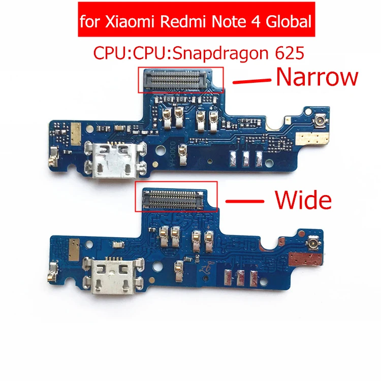 Для Xiaomi Redmi Note 4 Глобальный USB порт зарядного устройства гибкий кабель зарядки док-станция коннектор; pcb; плата ленты гибкий ремонт запасных частей