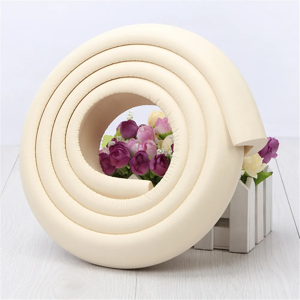 L Shape Beige 2 м DIY Детский безопасный уголок для ребенка угловая Защита Анти-столкновения стол накладка на углы Детские протекторы для мебели бампер полосы - Цвет: L Shape Beige