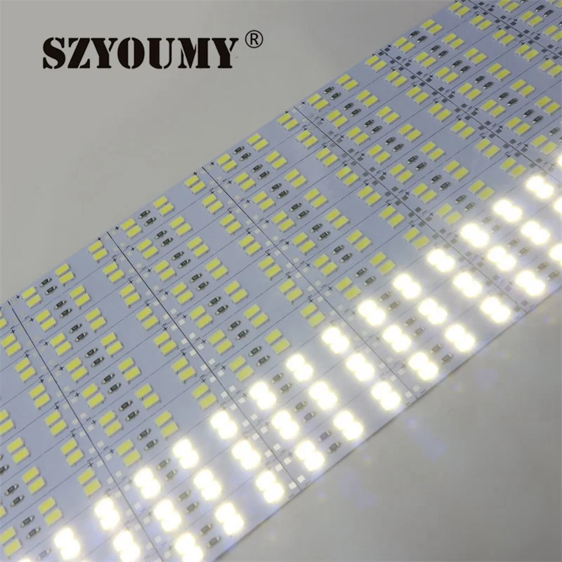 

SZYOUMY SMD 5630 Led Bar Rigid LED Strip Double Row 144LEDS 1M DC 12V Cabinet Light Cold White 12mm PCB Free Shipping