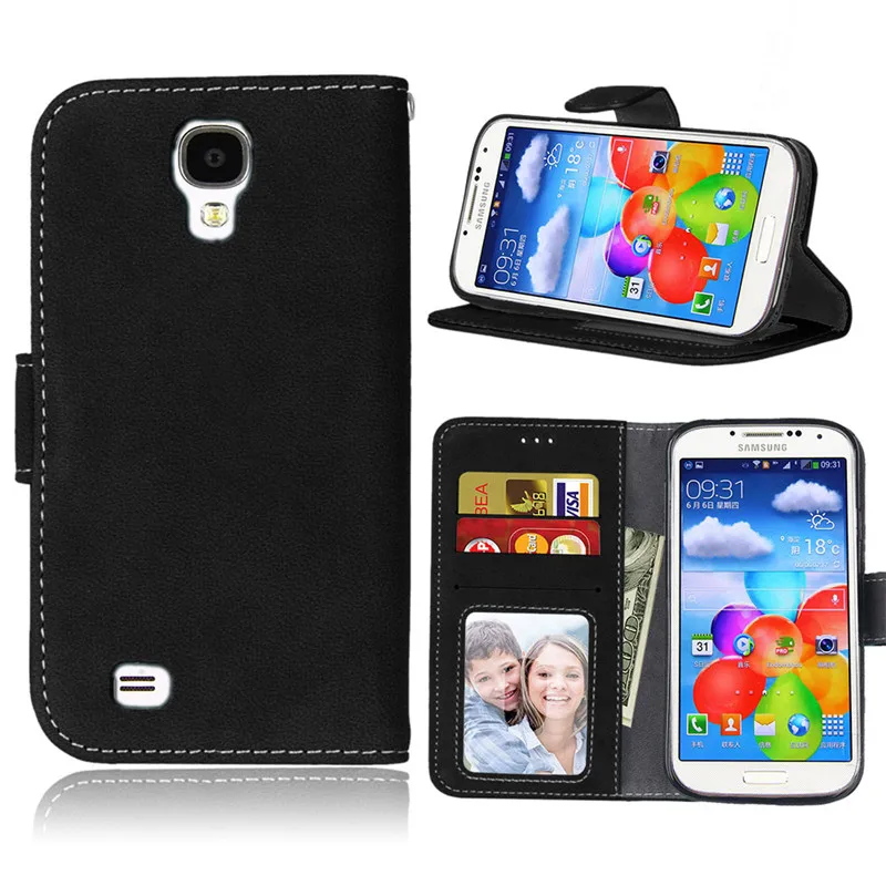 Для Samsung S4 чехол кошелек искусственная кожа силиконовый для телефона Galaxy I9500 I9505