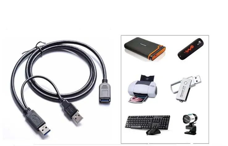 Y образный кабель два USB 3 0 A папа мама для внешнего жесткого диска с