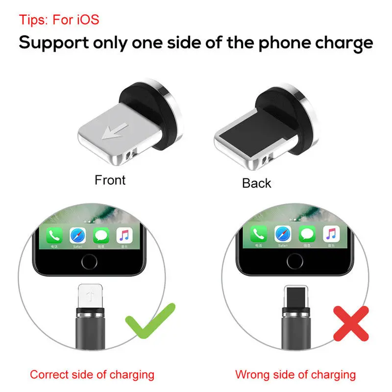 Магнитный зарядный кабель USB Type-C/IOS/Micro usb со светодиодной подсветкой | Мобильные