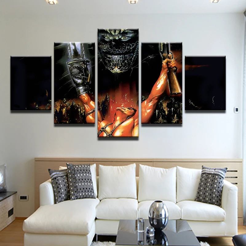 5 панельные фильмы ужасов The Evil Dead Wall Art картина украшение дома гостиная холст