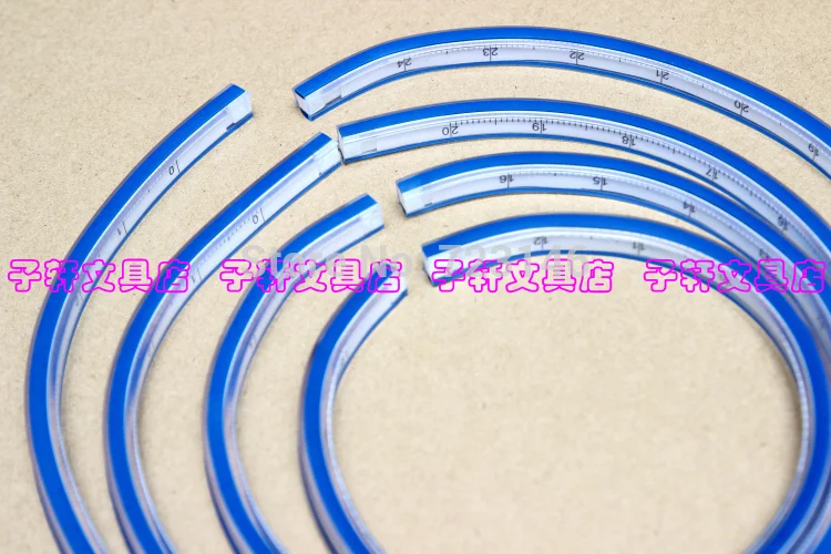 30CM 40CM 50CM 60CM 80cm 100cm Blue Plastic Stadtler Serpiform Ruler Foot Snake Tape Measure Curve Drawing Feet Serpentine Soft | Дом и сад