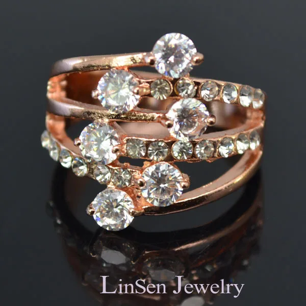 Модные роскошные женские кольца с фианитом AAA новый дизайн высококачественные