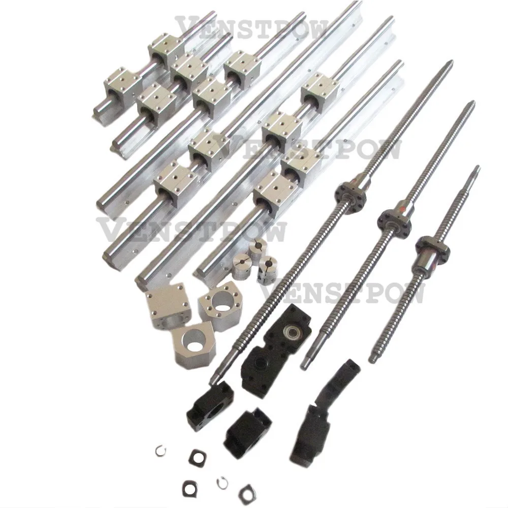 3 комплекта SBR16 линейные направляющие рельсы + шариковых винтов RM1605 знака после