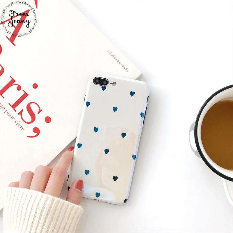 От Jenny Laser White lily Love Heart чехол для телефона iPhone6 6s 7 8 Plus 8plus X 4 дюймов 5 + мягкая задняя