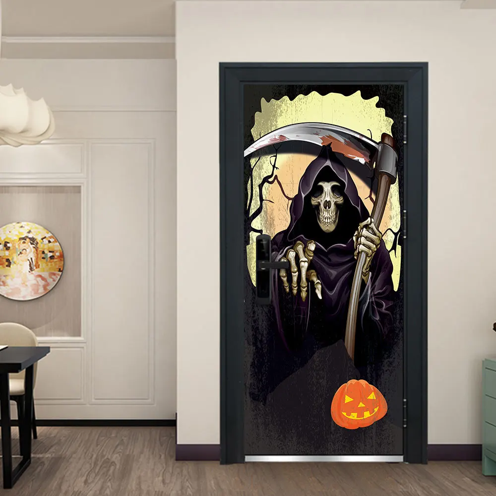 Горячая продажа ужасов набор украшений для аттракционов дверь стикер portes decoratives
