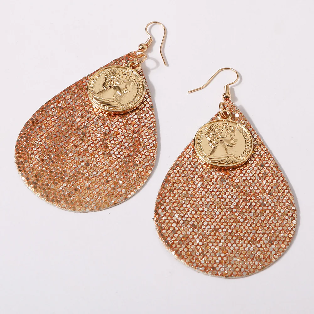 Модные богемные круглые серьги для женщин 2019 в виде капельки воды подвеска