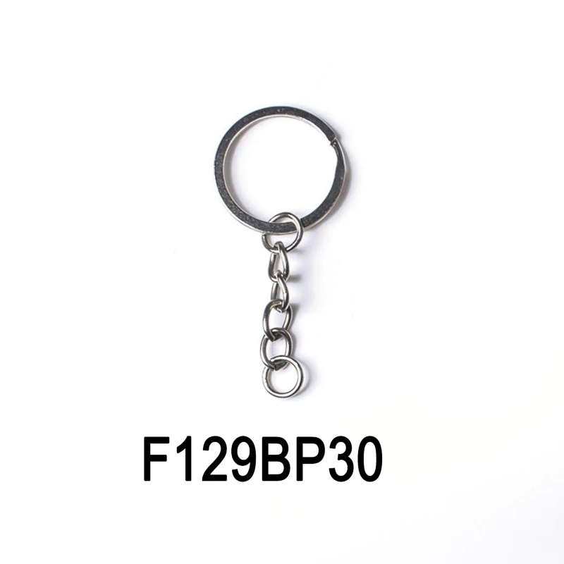 REGELIN 25/30mm Polished Silver Color Keyring Keychain Split Ring with Short Chain Key Rings Women Men DIY Accessories | Украшения и