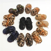 hand made baby moccasins horse hair leather baby shoes lace up leopard bebe soft bottom newborn shoes first walkers