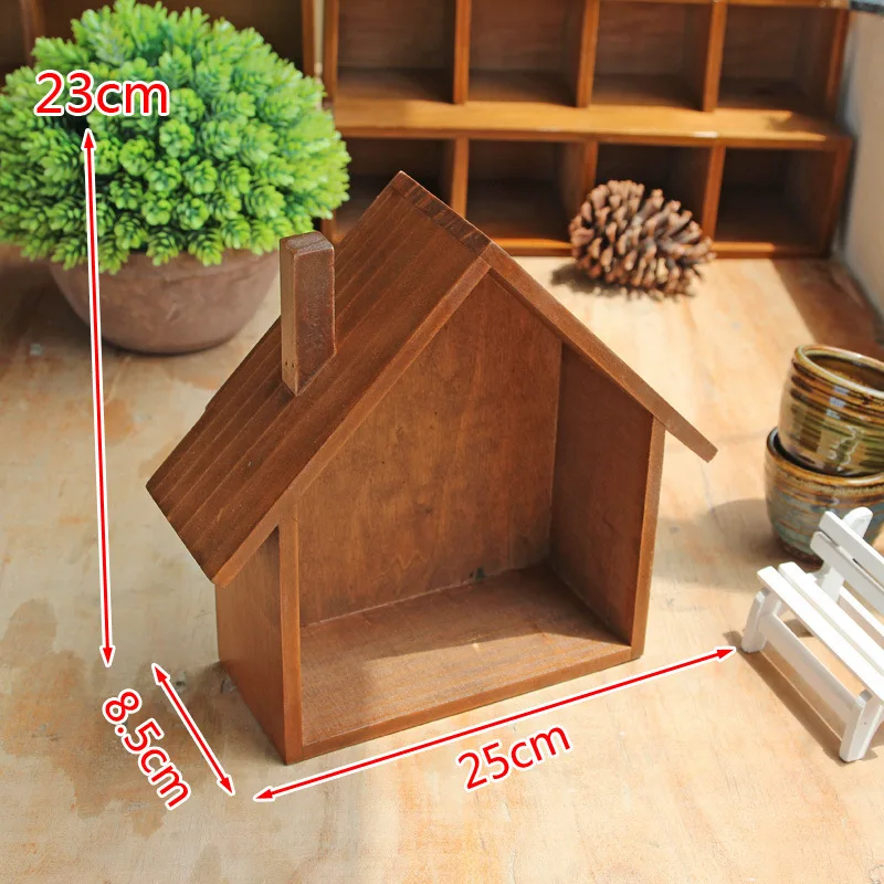 Винтажная деревянная полка для хранения креативный настенный держатель