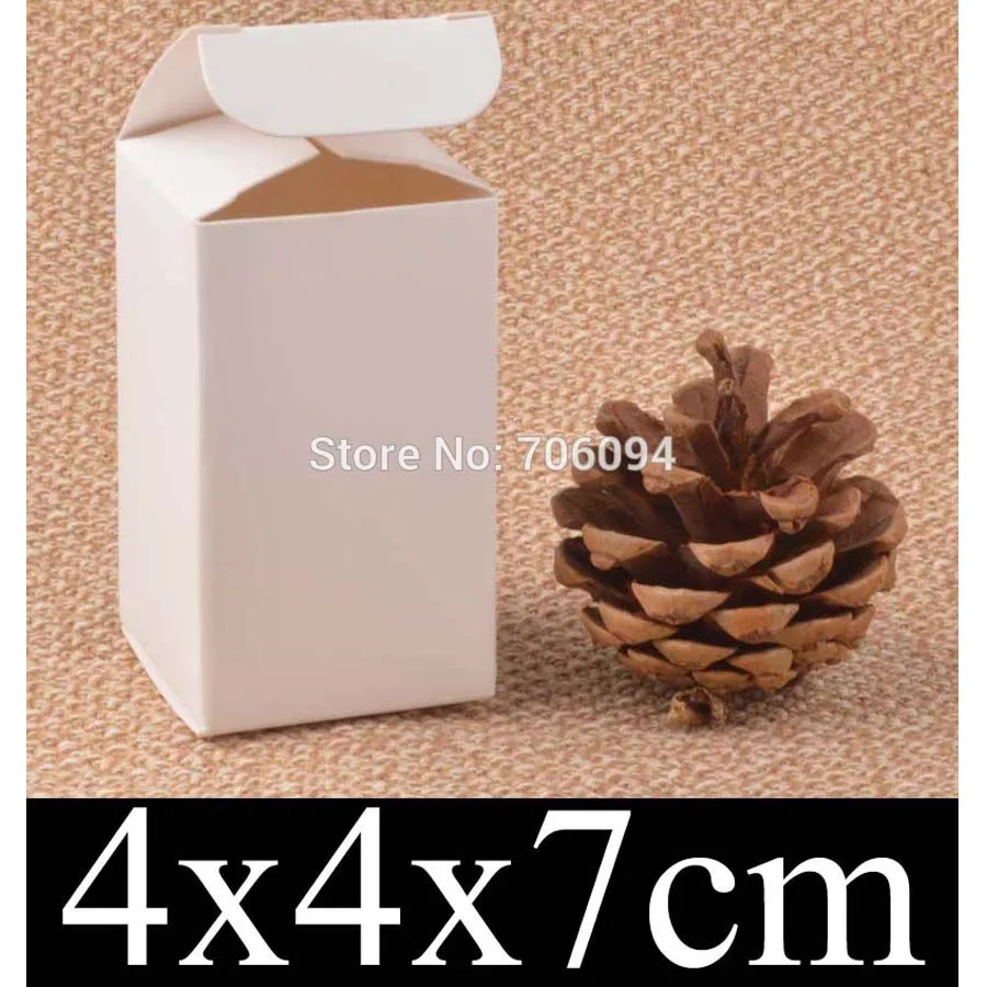4*4*7cm Cosmetic/Jewerly white paper box 1.6''*1.6''*2.8'' handmade gift boxes Essential oil custom logo 100pcs/lot | Дом