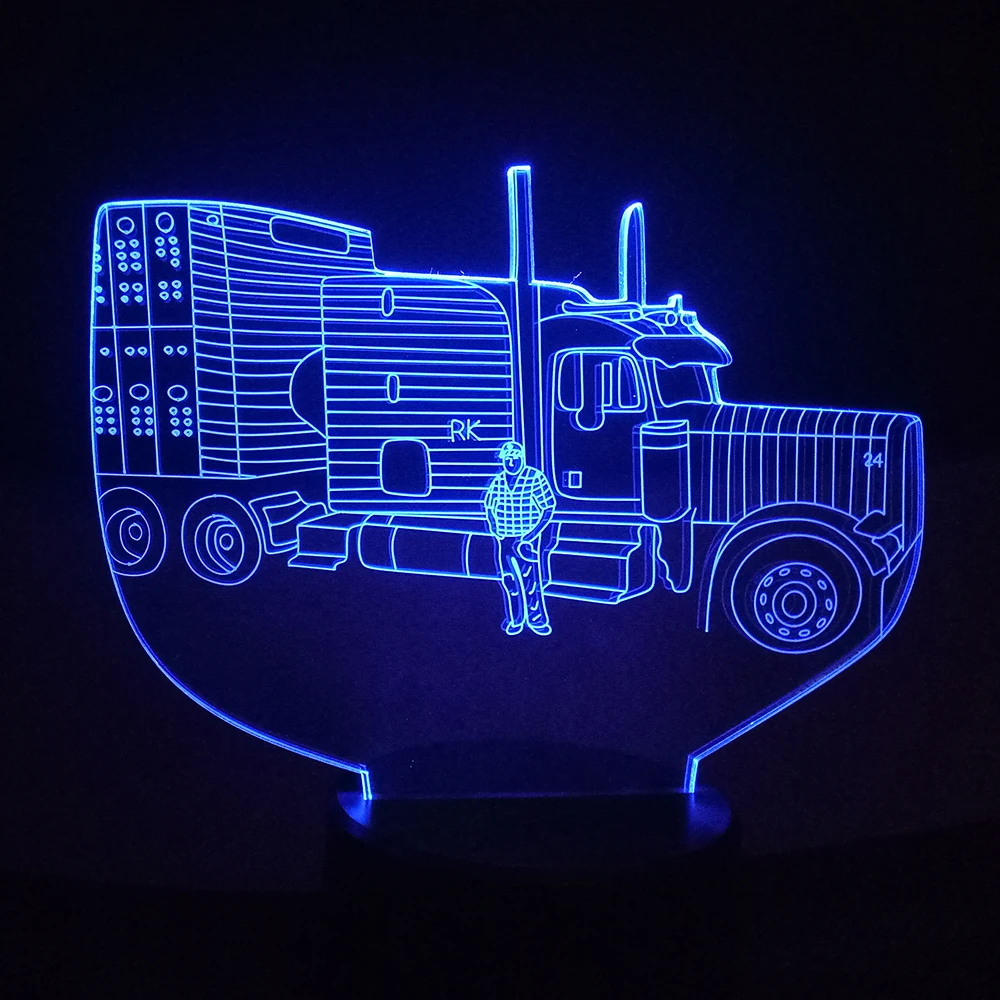 Автомобильный 3D иллюзия светодиодный трактор светильник USB/ AA батарея питание