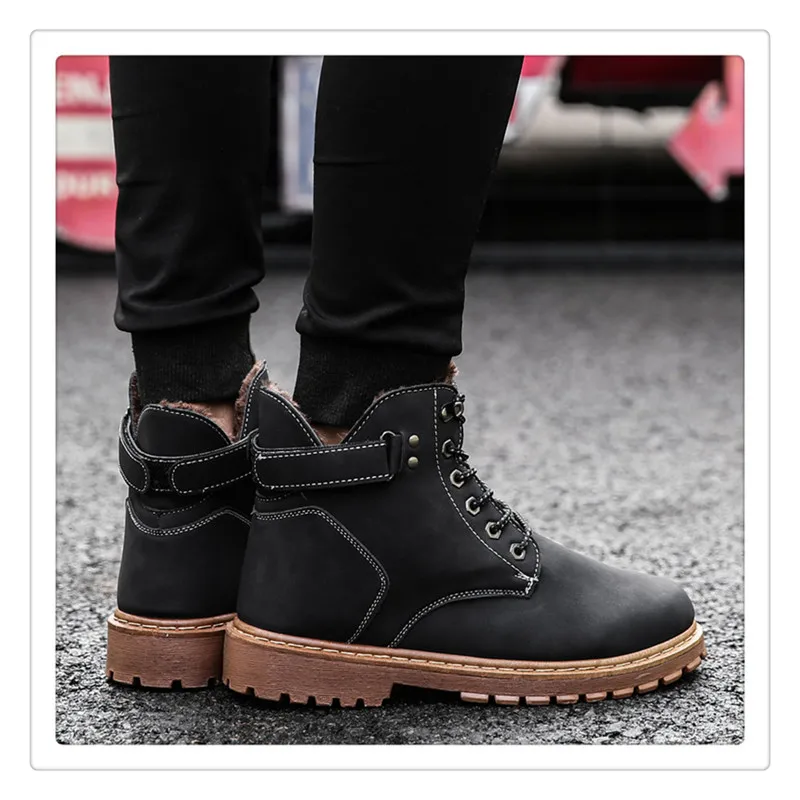 URBANFIND/Новинка года; модные мужские зимние ботинки; очень теплые мужские зимние ботильоны; водонепроницаемые износостойкие повседневные ботинки