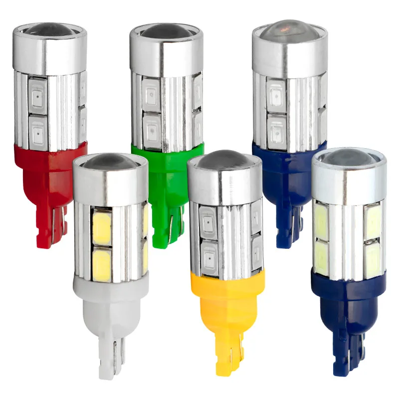 10 шт. T10 194 W5W SMD 5630 Светодиодная лампа высокой мощности 10smd 5730 автомобильная