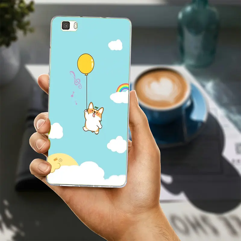 Забавный мультфильм вельш корги щенок Чехлы ТПУ телефон для huawei P8 P9 P10 P20 Коврики 10