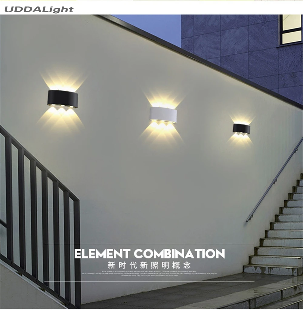 Настенный светильник led 6W 4w 3w для спальни s черный/белый водонепроницаемый