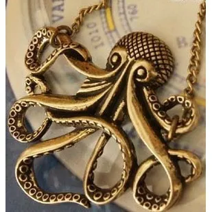 N113 Affandi ожерелья с осьминогом Длинная цепочка свитер Neclakce Bijoux Collares для женщин