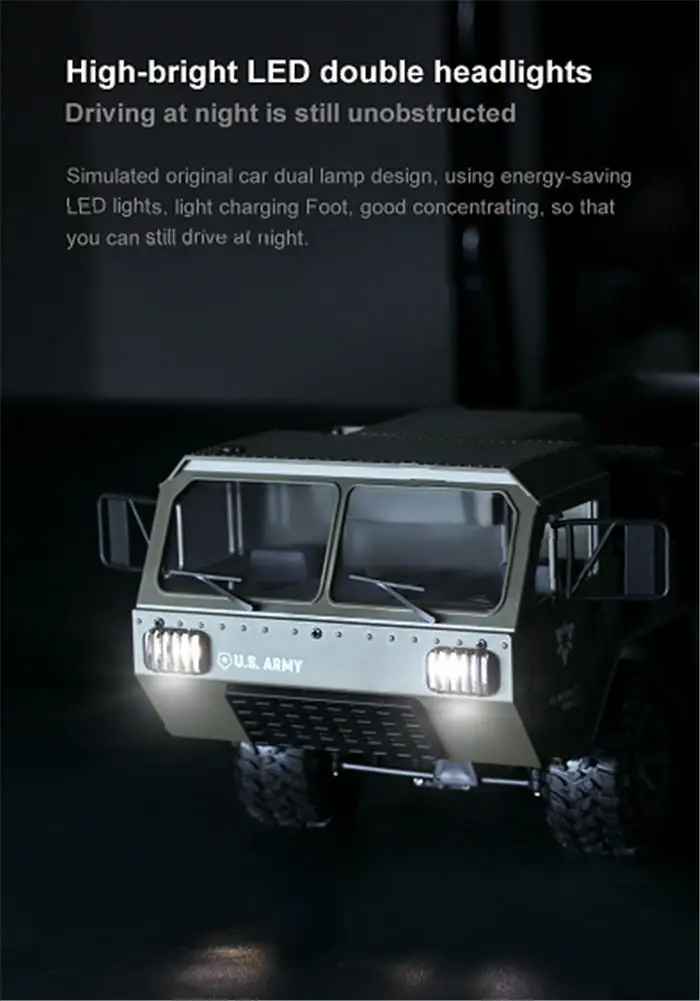 None Fayee FY004A 1/16 2,4G 6WD Rc автомобиль пропорциональный контроль США армия военный грузовик RTR модель игрушки