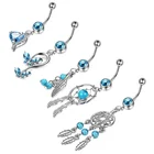 5 шт.набор, кольцо для пупка из нержавеющей стали