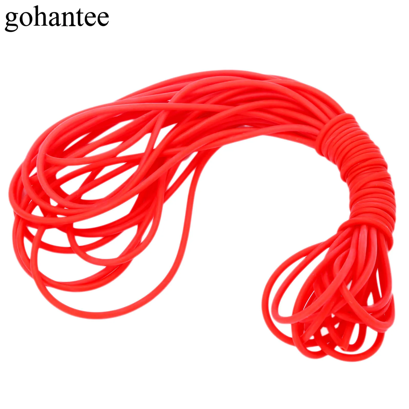

gohantee Red 10M Natural Latex Rubber Tube Elastica Bungee for Hunting Slingshot Catapult 1.6mmX3.2mm 1632 Rubber Bands Tubes