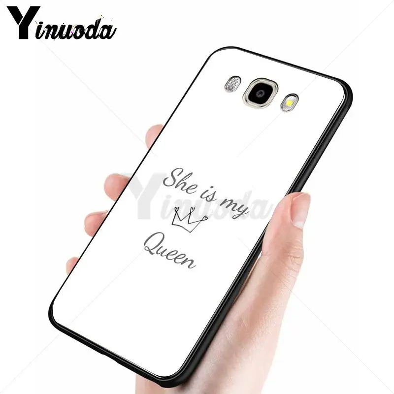 Силиконовый чехол Yinuoda queen and king для Samsung Galaxy j7 prime j8 j2 j4plus j6plus 2018|Чехлы-накладки| |