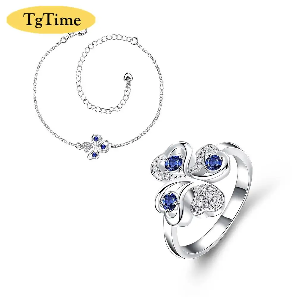 S042-a посеребренные комплекты ювелирных изделий для день носить обручальное