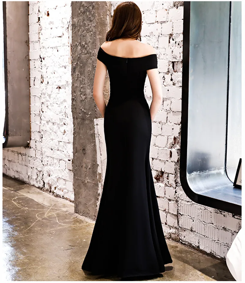 SOCCI Weekend Robe De Soiree Новое Вечернее платье русалки для банкета простые черные вечерние платья с высоким разрезом для выпускного вечера