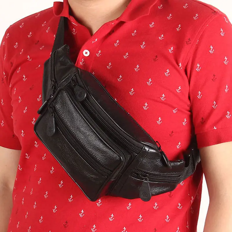 2018 Для мужчин поясная сумка из искусственной кожи Талия пакеты Повседневное