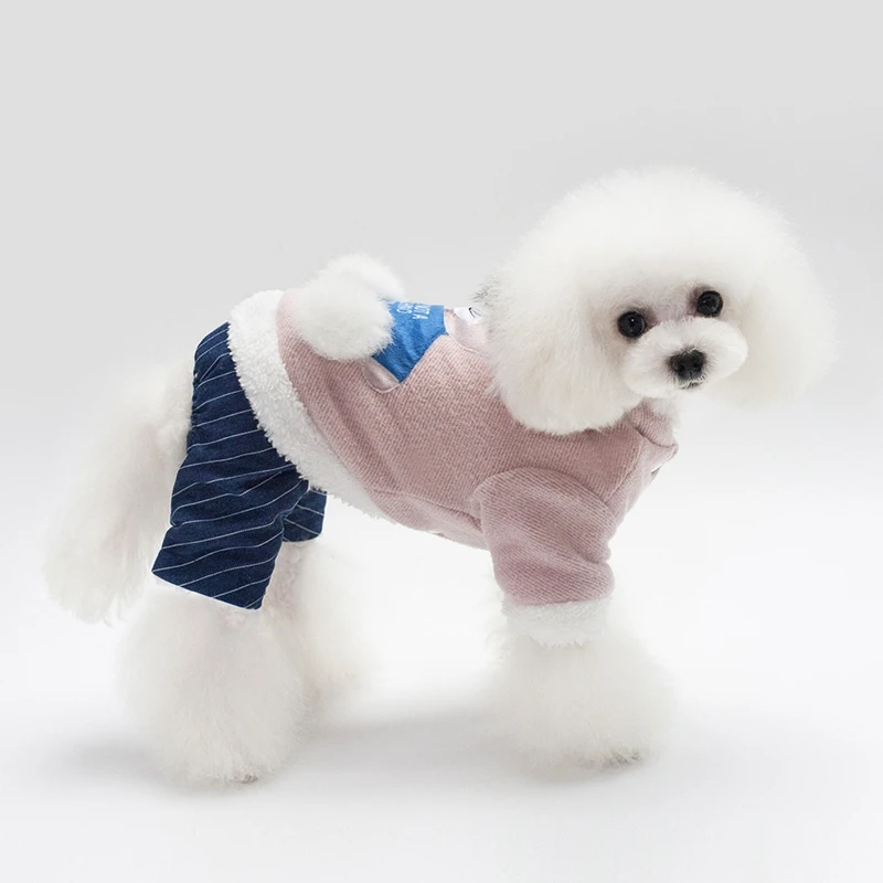 Милый медведь Pet Пальто Куртки для собак хлопок Костюмы тёплая зимняя обувь улицы