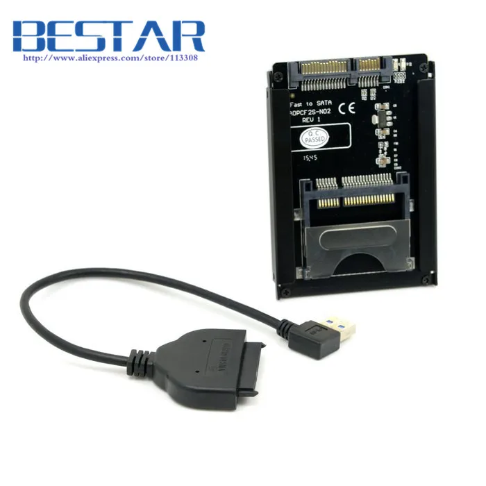 (50 шт./лот) SATA 22Pin к USB 3 0 CFast кард-Адаптер 2 5 дюйма жесткий диск Корпус SSD HDD кард-ридер