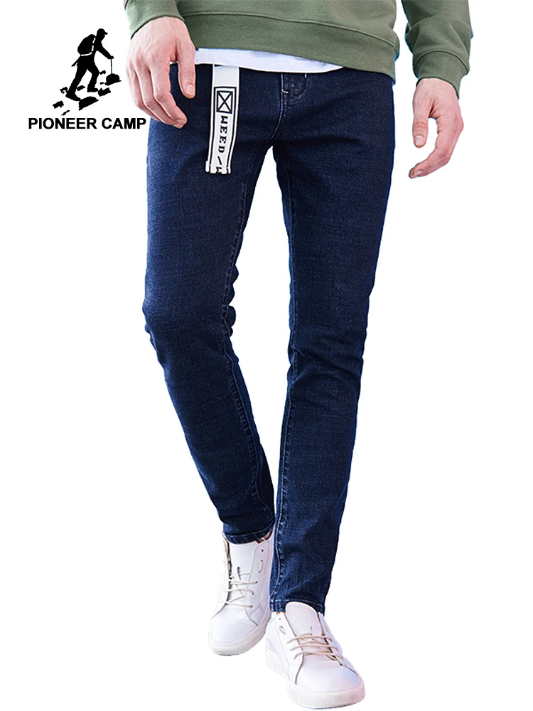Мужские облегающие джинсы Pioneer Camp темно-синие брендовые штаны