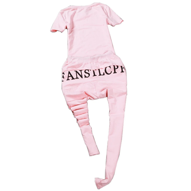 Летние Осенние женские комплекты из 2 предметов (футболка + брюки) спортивные